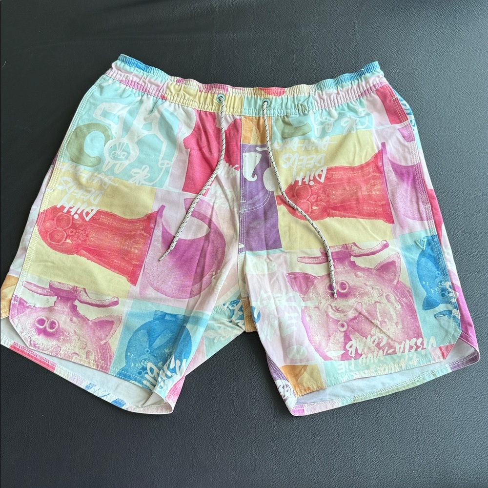 VISSLA Colorful Abstract Athletic Board Shorts Size M